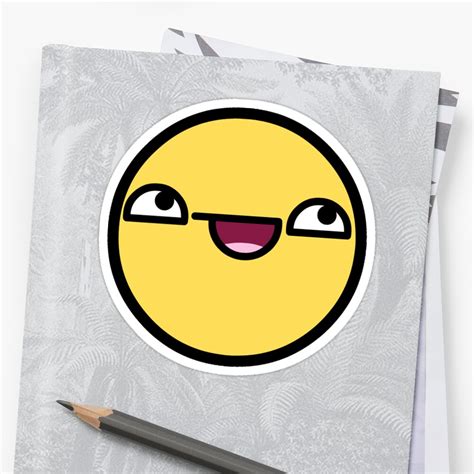 Derp Face Stickers Epic Derp Face Sticker By Epicduckl219 Redbubble