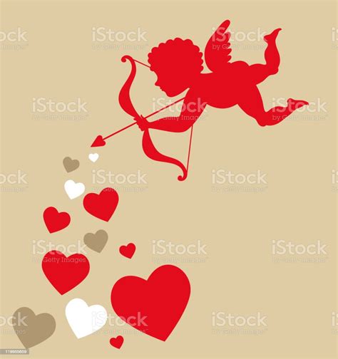 Cute Cupid Card For Valentines Day Stock Illustration Download Image