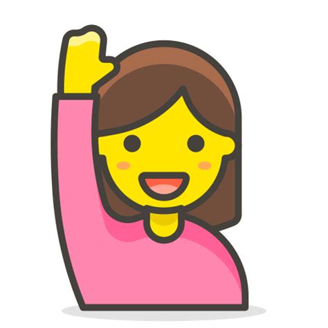 女人 提高手 图标 在 780 Free Vector Emoji