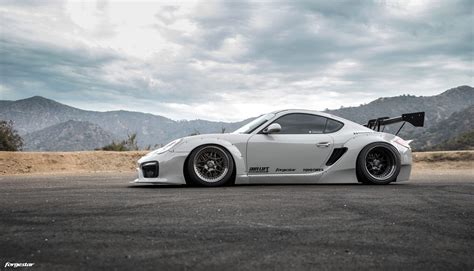 Pandem Widebody Porsche Cayman 987 Forgestar M14 Wheels