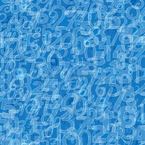 Mathematics Background Different Numbers Pattern Stock Vector