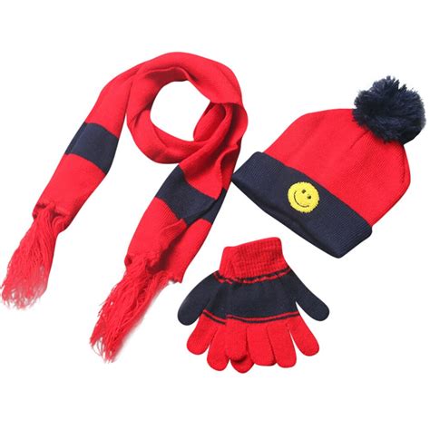 Ts Cute Unisex Winter Warm Gloves Scarf Hat Children Baby Beanie Cap