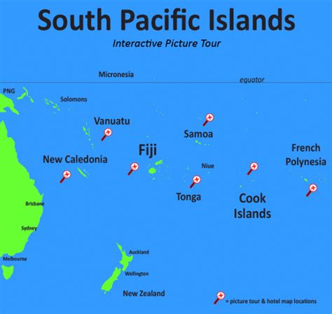 Map Of South Pacific Map Of The World