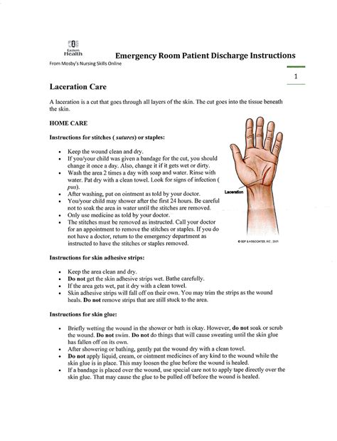 Laceration Wound Care Patient Handout
