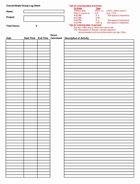 14 Log Sheet Template Excel Excel Templates Excel Templates