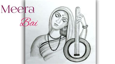 Pencil Sketch Of Meera Bai How To Draw Meera Bai Pencil Sketch