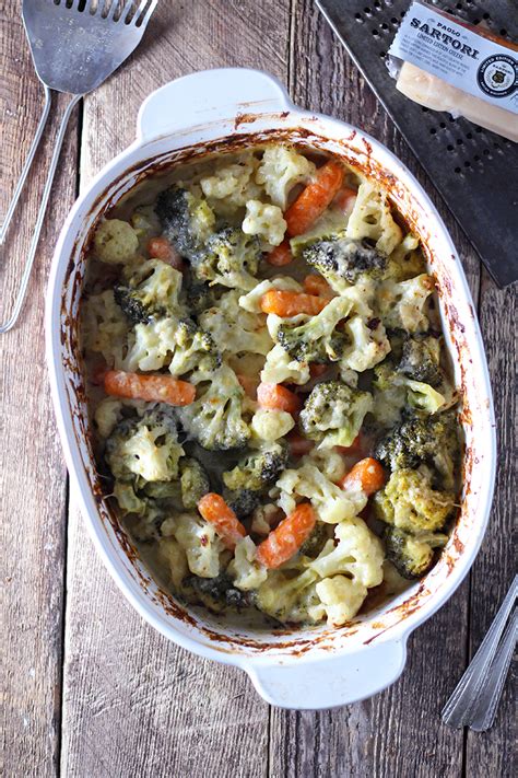 Root vegetables may look like plain janes, but the way they're cooked doesn't have to be dowdy. Cheesy Vegetable Bake | Modern Farmhouse Eats