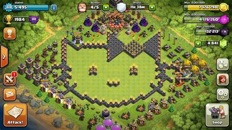 This design can defend against hog attacks. Base Coc Th 7 Unik - Moa Gambar