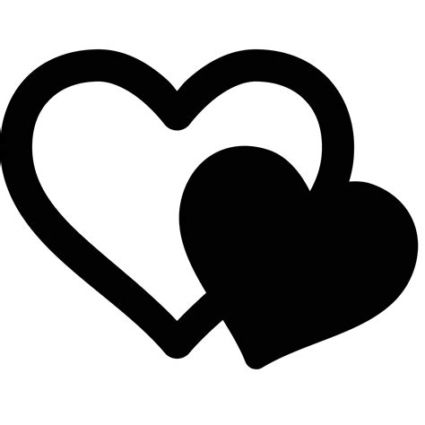 Two Black Heart Png Transparent Two Black Heartpng Images Pluspng