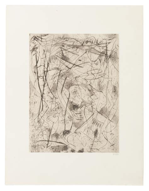 Sold Price Jackson Pollock American 1921 1956 Untitled 1944 1945