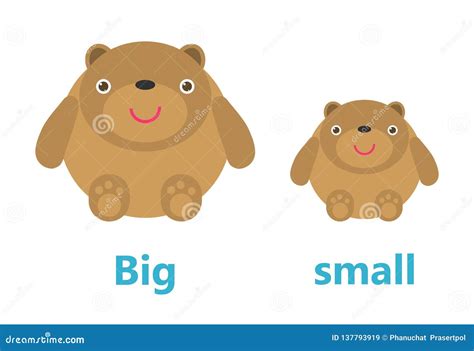 Opposite Big And Small Cartoon Vector 115565057