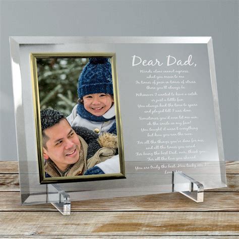 See more ideas about fathers day frames, fathers day, day. Poem Engraved Glass Frame | Dear dad, Clear picture frames ...