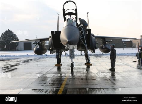 Usaf F15e Eagle Fighters At Raf Lakenheath Stock Photo Alamy