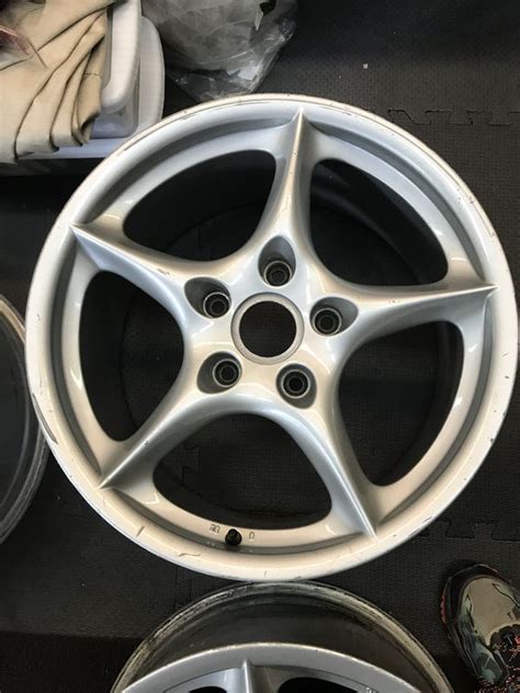 Set Of 4 Oem Porsche 5 Spoke Wheels 75x18 Et 50 And 9x18 Et 52