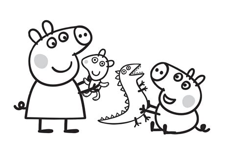 If they do, the peppa pig coloring pages can be the right choice for you. Playing with Dinosaur Toys Brother George and Peppa Pig ...
