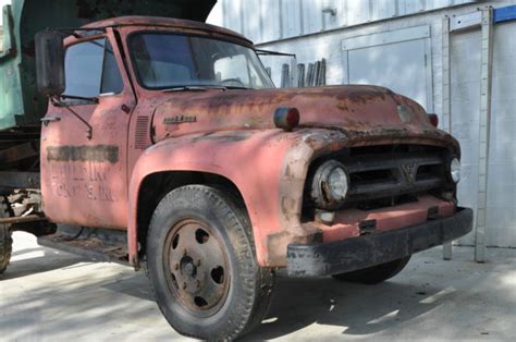 1953 Ford F600 Dump Truck Flathead V8 4 Speed Restoration Project No