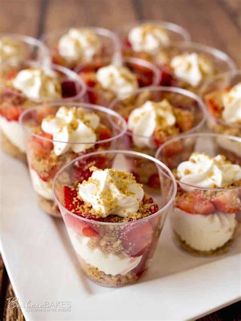 Find healthy dessert recipes that everyone will love. Strawberry Cheesecake in a Jar - Barbara Bakes™