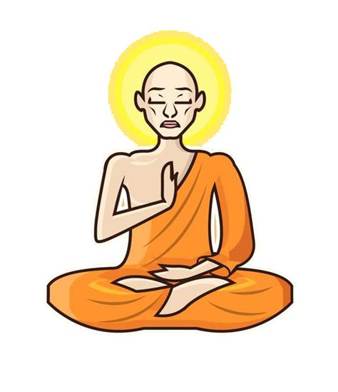 Meditation Monk Clip Art The Vector About Buddhism Monk Png Download