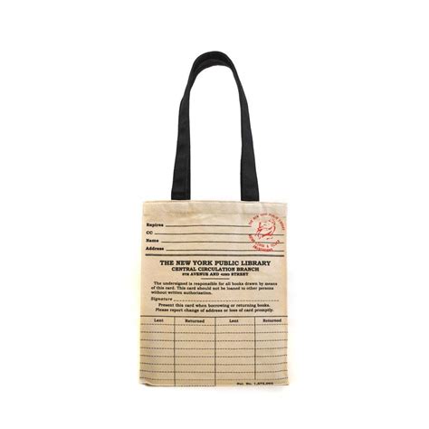 You are associated with a member of an ohio regional library system. NYPL Library Card Tote Bag - The New York Public Library Shop