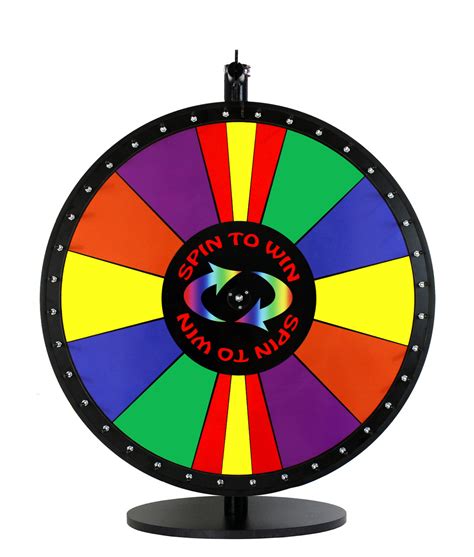 24 Inch Spin To Win With Special Sections Color Dry Erase Prize Wheel
