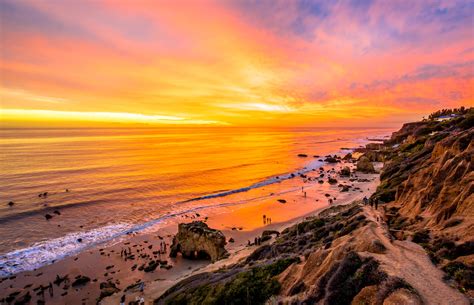 Best Malibu Sunset Red Yellow Orange Clouds Magical El Flickr