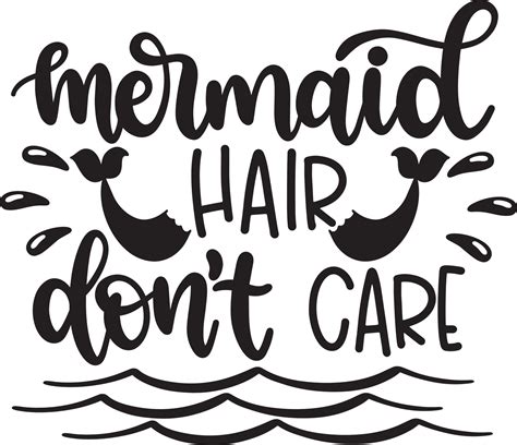 mermaid hair don t care 2 11999017 vector art at vecteezy