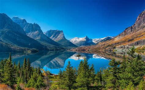 Download Wallpapers Mountain Lake Forest Mountain Landscape Saint