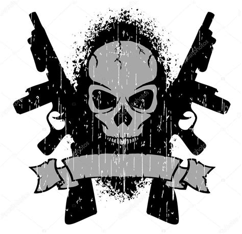 Skull And Guns Stock Vector Image By ©scotferdon 59362555