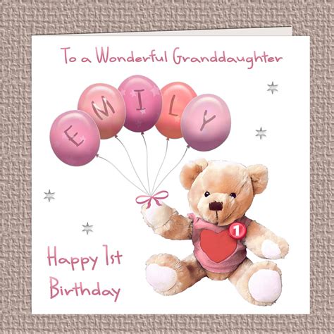 Perfect for friends & family to wish them a happy birthday on their special day. Excited to share this item from my #etsy shop: Personalised First Birthday Card, baby girl, name ...