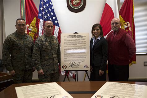 Maj Gen Malavet Signs Military Saves Proclamation Aboard Camp Foster
