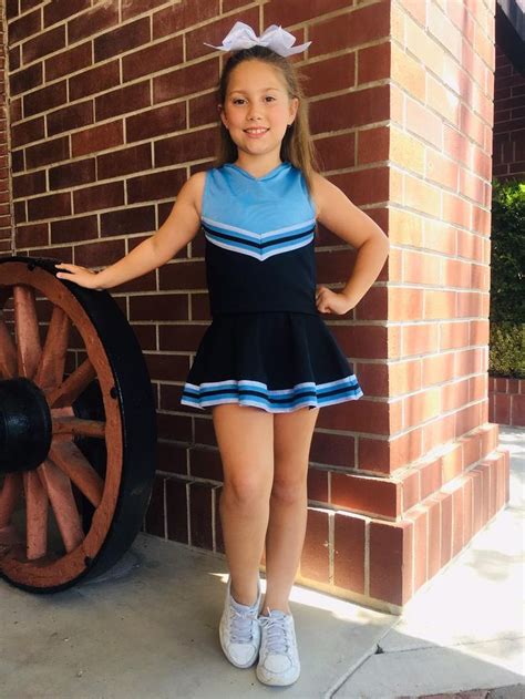 Girls Cheer Uniform Blackltbluesilver Etsy Cute Little Girl