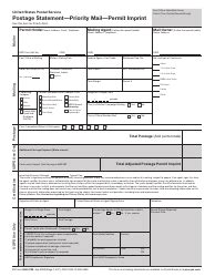Ps Form Pm Download Printable Pdf Or Fill Online Postage Statement Priority Mail Permit