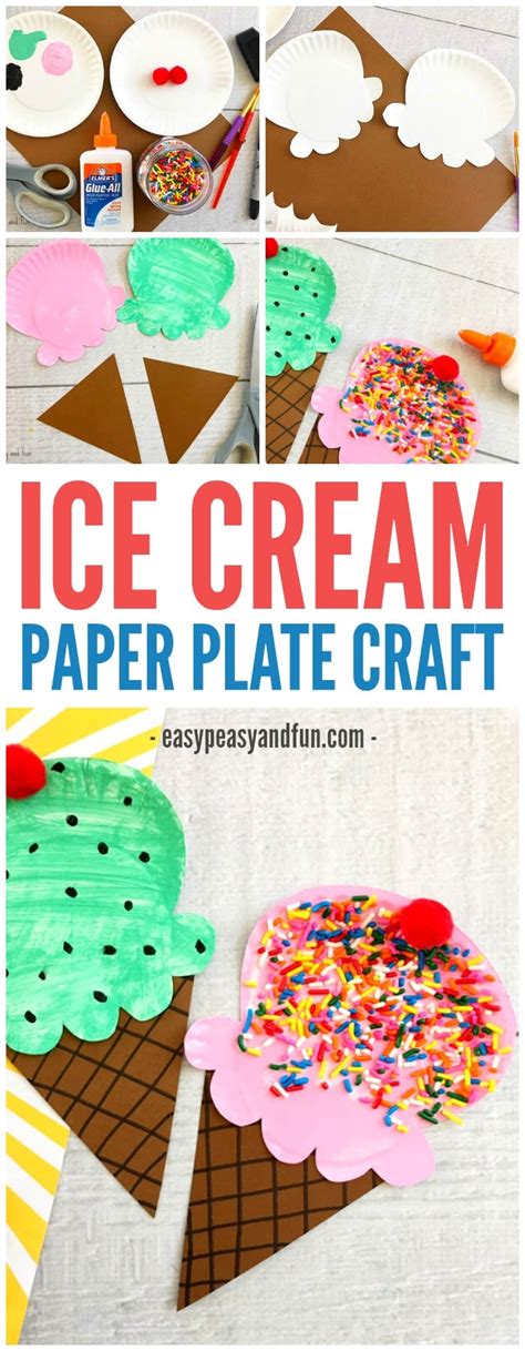 Paper Plate Ice Cream Craft Summer Craft Idea For Kids Easy Peasy