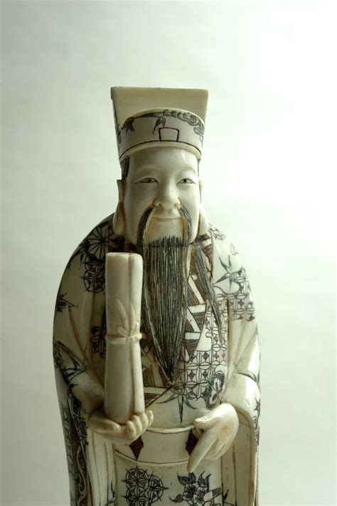 Large Antique Chinese Carved Ivory Or Bone Figure Collectors Weekly