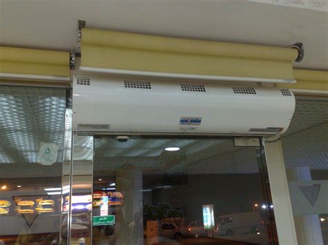 Equipped with turbine fan engineering, inspired by advanced aeronautics technology. Air door - Wikipedia