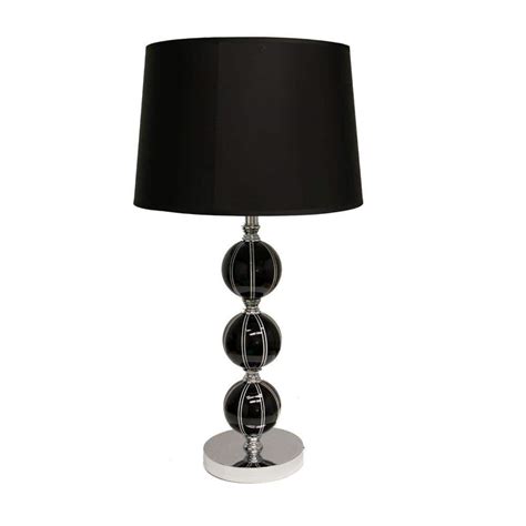 Ore International 29 In Stacked Orb Ceramic Black Table Lamp 31151t