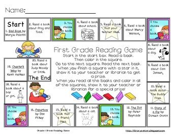 Reading comprehension and reading skills © teacher's friend, a scholastic company. First Grade Reading Game by Library Learners by Cari White | TpT
