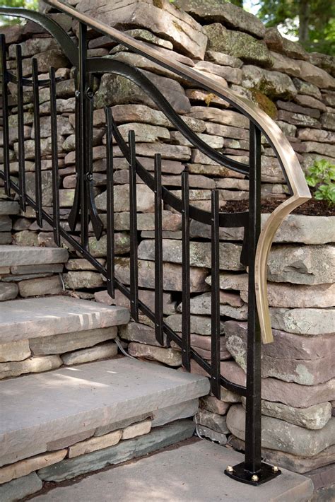 Exterior Railings Forged Steel And Bronze Hand Forged Works