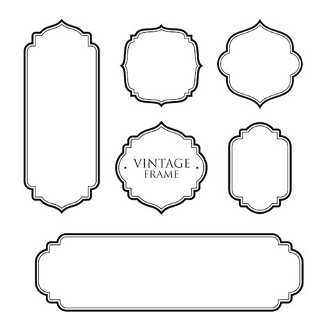 Premium Vector Vintage Frame And Label Collection Vector Element Of