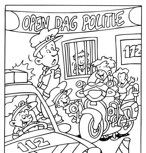 Kleurplaat Politie kleurplaten van dieren