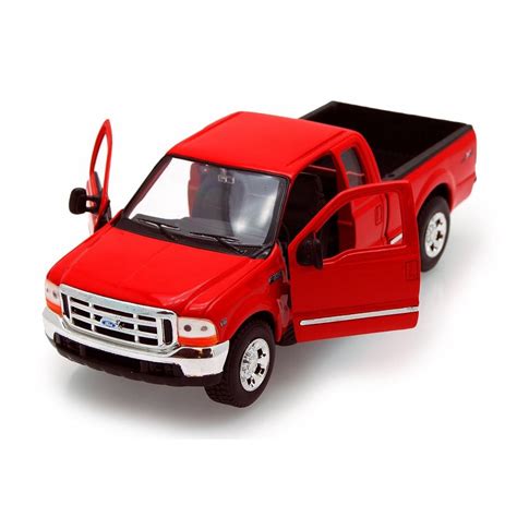 1999 Ford F 350 Pickup Truck Red Welly 22081 124 Scale Diecast