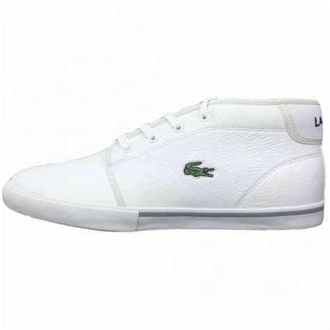 Lacoste Lacoste Ampthill Lcr3 Spm White Leather Trainer Boots Lacoste