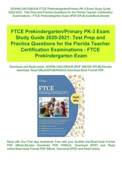 Download Ebook Ftce Prekindergartenprimary Pk 3 Exam Study Guide 2020