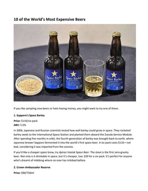 10 Of The Worlds Most Expensive Beers