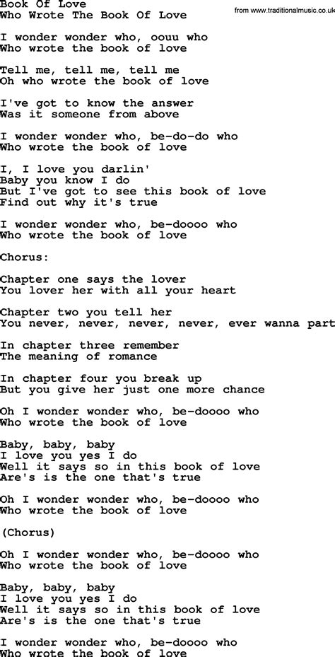 Book Of Love By The Byrds Lyrics With Pdf