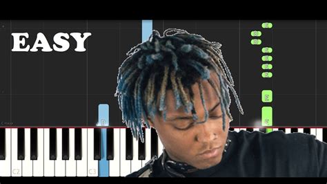 Juice Wrld Wasted Easy Piano Tutorial Youtube