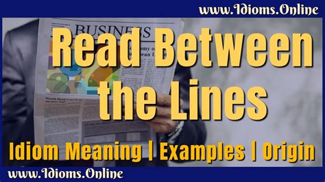 Read Between The Lines Meaning English Phrases And Idioms Examples