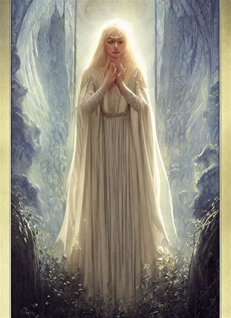 Galadriel Of Lothlorien Art By Tom Bagshaw And Alan Stable Diffusion