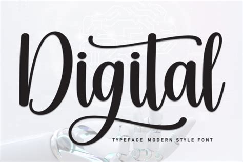 Digital Font By Andikastudio · Creative Fabrica