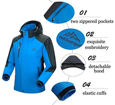Ysento Mens Lightweight Waterproof Jacket Windproof Outdoor Camping